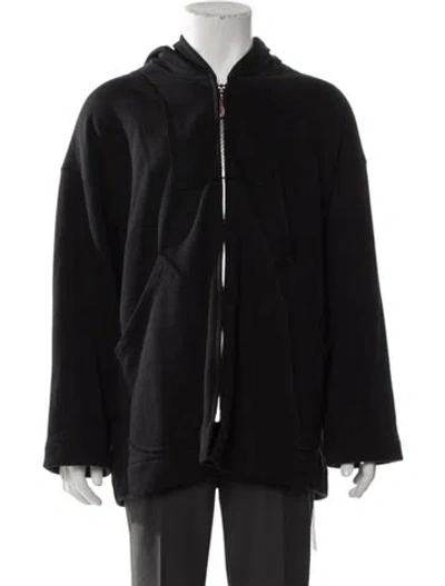 Pre-owned Bode Crew Neck Long Sleeve Cardigan In Black