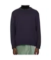 Bode Crew Neck Long Sleeve Sweater In Blue