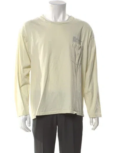Pre-owned Bode Crew Neck Long Sleeve T-shirt In White