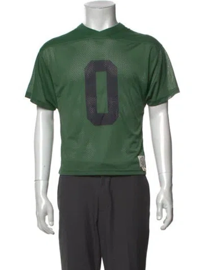 Pre-owned Bode Crew Neck Short Sleeve Jersey In Green