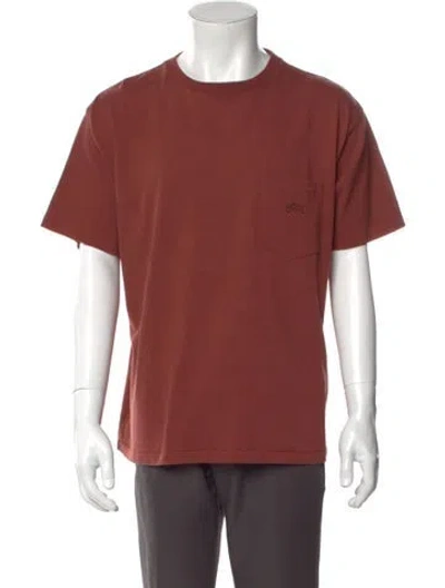 Pre-owned Bode Crew Neck Short Sleeve T-shirt In Brown