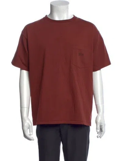 Pre-owned Bode Crew Neck Short Sleeve T-shirt In Brown