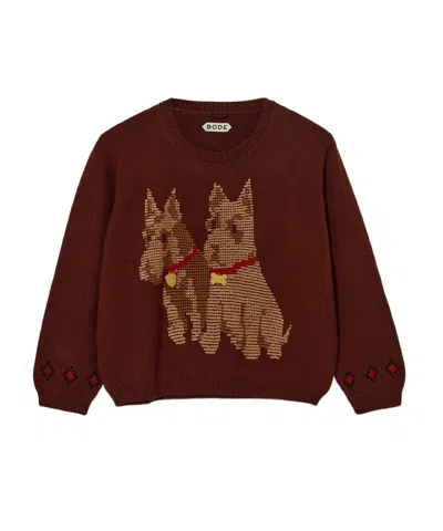 Bode Crew Neck Sweater In Brown
