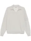 Bode Long Sleeve Polo Shirt In Gray