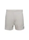 Bode Crew Side Stripe Sweat Shorts Heather Grey In Grey