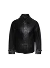 Bode Button-up Leather Jacket