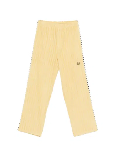 Bode Croquet Ground Track Pants In Yellow