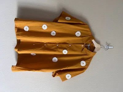Pre-owned Bode Daisy Rickrack Shirt In Marigold