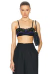 Bode Multicolor Deco Collage Bra In Black Blue