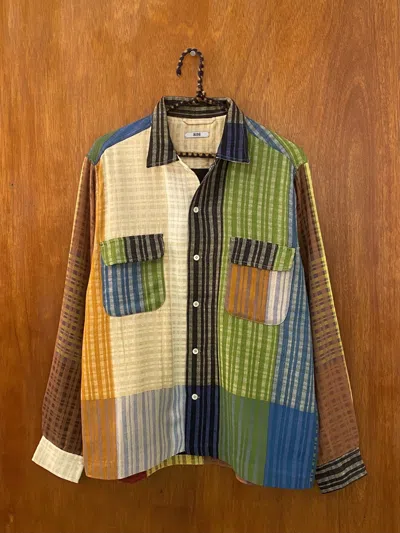 Pre-owned Bode Deco Plaid Shirt Xs/s In Multicolor