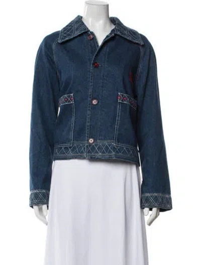 Pre-owned Bode Denim Jacket In Blue