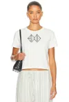 Bode Diamond Monogram Tee In White