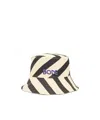 Bode Domino Stripe Bucket Hat In Neutral