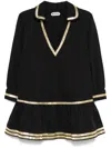 Bode Embellished Cotton-poplin Mini Dress In Black Black