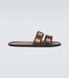 Bode Brown Duotone Summer Slides In Multicoloured
