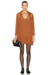 Bode Eddy Dress In Brown