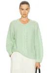 Bode Eiderdown Sweater In Green