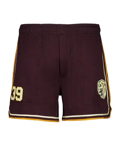 Bode Elastic Waist Shorts In Purple