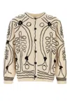 Bode Embellished Cashmere Winter Garden Cardigan In Neutral
