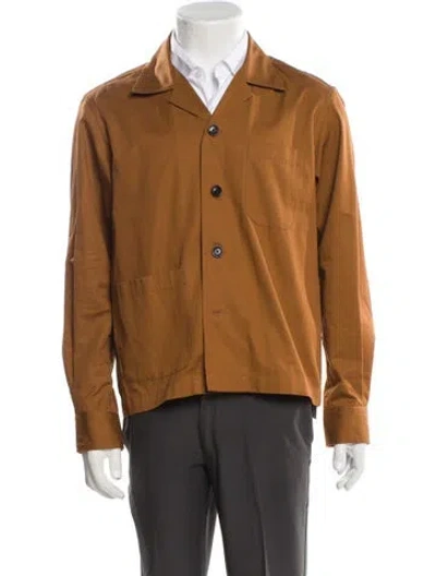 Pre-owned Bode Embroidered Accent Blazer In Brown