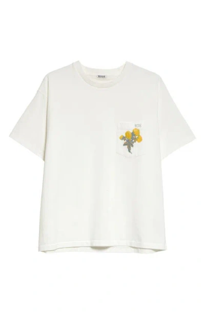 BODE BODE EMBROIDERED BOUQUET COTTON POCKET T-SHIRT