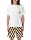 Bode Embroidered Bouquet Pocket Tee In Cream