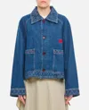 Bode Blue Embroidered Denim Jacket In Blue