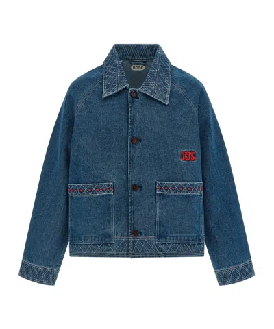 BODE EMBROIDERED DENIM JACKET