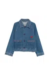 Bode Embroidered Denim Jacket In Blue