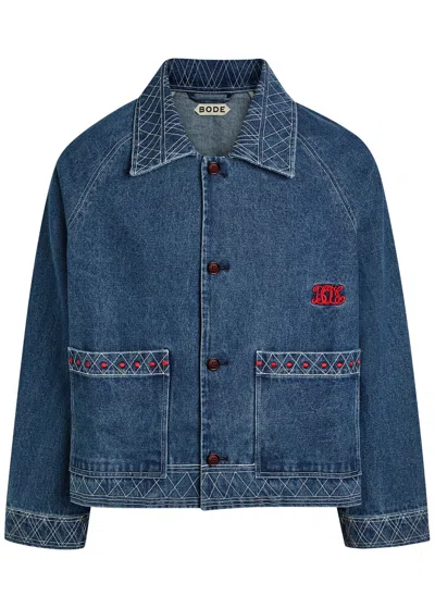 BODE BODE EMBROIDERED DENIM JACKET