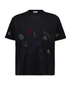 Bode Embroidered Field Guide T-shirt In Black