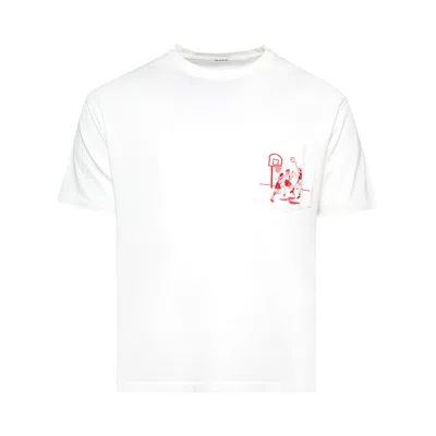 Pre-owned Bode Embroidered Hoop Tee 'white' | Men's Size Xxl