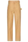 Bode Embroidered Knolly Brook Trouser In Brown