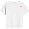 Bode Embroidered Cropped Pointelle-knit Cotton Top In Cream