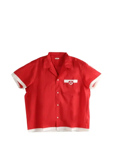 Bode Embroidered Shirt In Red