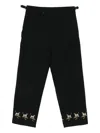 Bode Embroidered Side-buckle Pants In Black