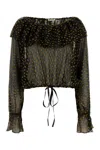 Bode Black Stadium Dot Blouse In Blackmulti