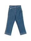 Bode Embroidered Trousers In Blue