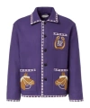 Bode Embroidered Wool Jacket In Blue