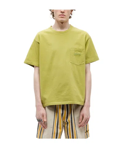 Bode Embroidery Pocket T-shirt In Green