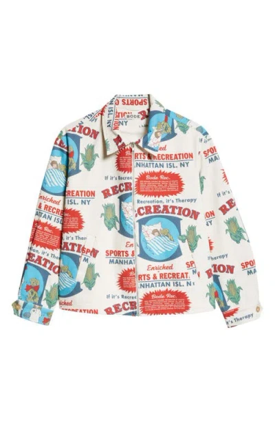Bode Enrichment Jacket In White Multi
