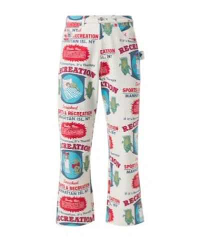 Bode Enrichment Knolly Brook Cotton Straight Pants In Multi