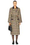 Bode Equestrian Locke Wool Twill Coat In Multi