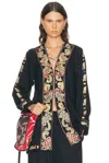 Bode Feather Runner Embroidered Cotton-blend Twill Jacket In Multi