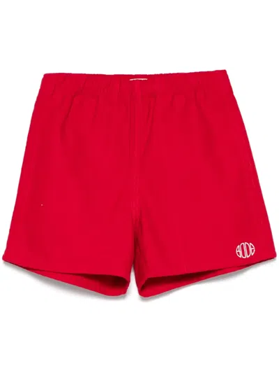 Bode Spring Twill Field Shorts In Rot