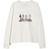 Bode Mens Cream Finish Line Crew-neck Relaxed-fit Cotton-jersey Sweatshirt In Cream