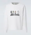 Bode Mens Cream Finish Line Crew-neck Relaxed-fit Cotton-jersey Sweatshirt In White