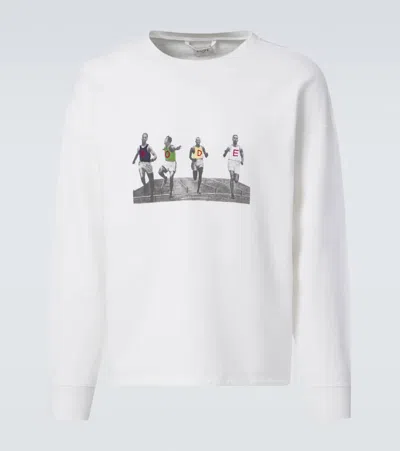 BODE FINISH LINE PATCH-APPLIQUÉ COTTON SWEATSHIRT