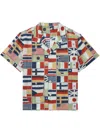 Bode International Camp-collar Printed Linen Shirt In Neutrals