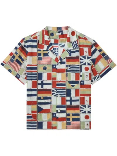 BODE FLAG-PRINT LINEN SHIRT